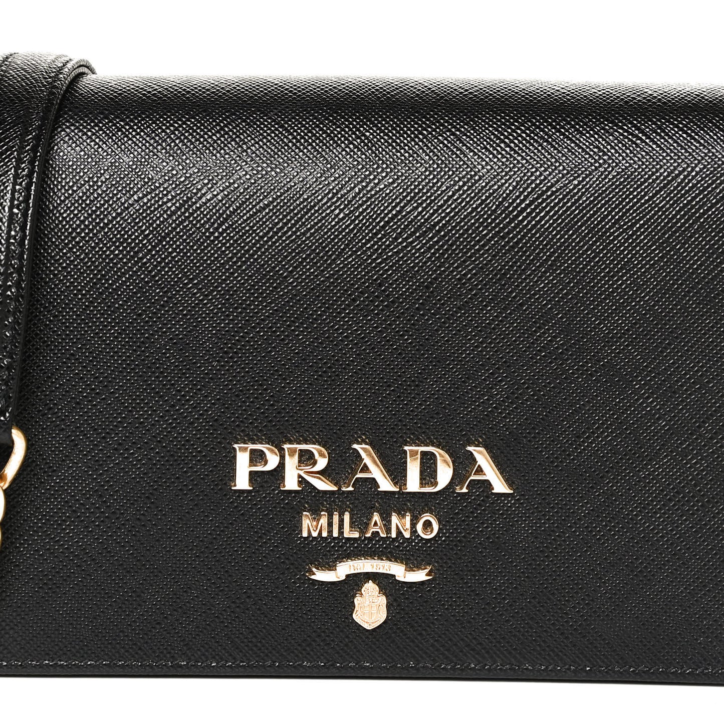 Saffiano Lux Mini Crossbody Bag Black