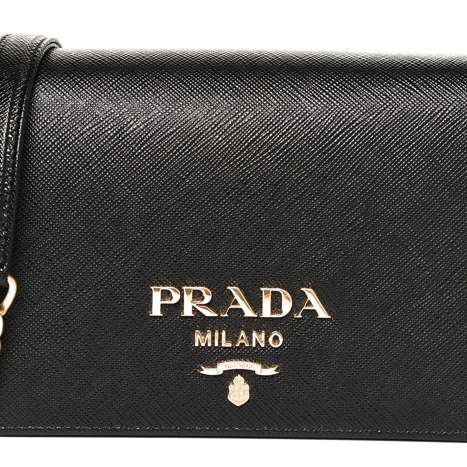 Prada Saffiano Lux Mini Crossbody Bag Black 6 of 8