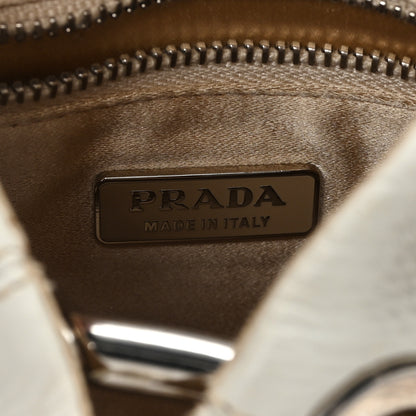 Prada Vitello Daino Crystal Bucket Bag White 6 of 11