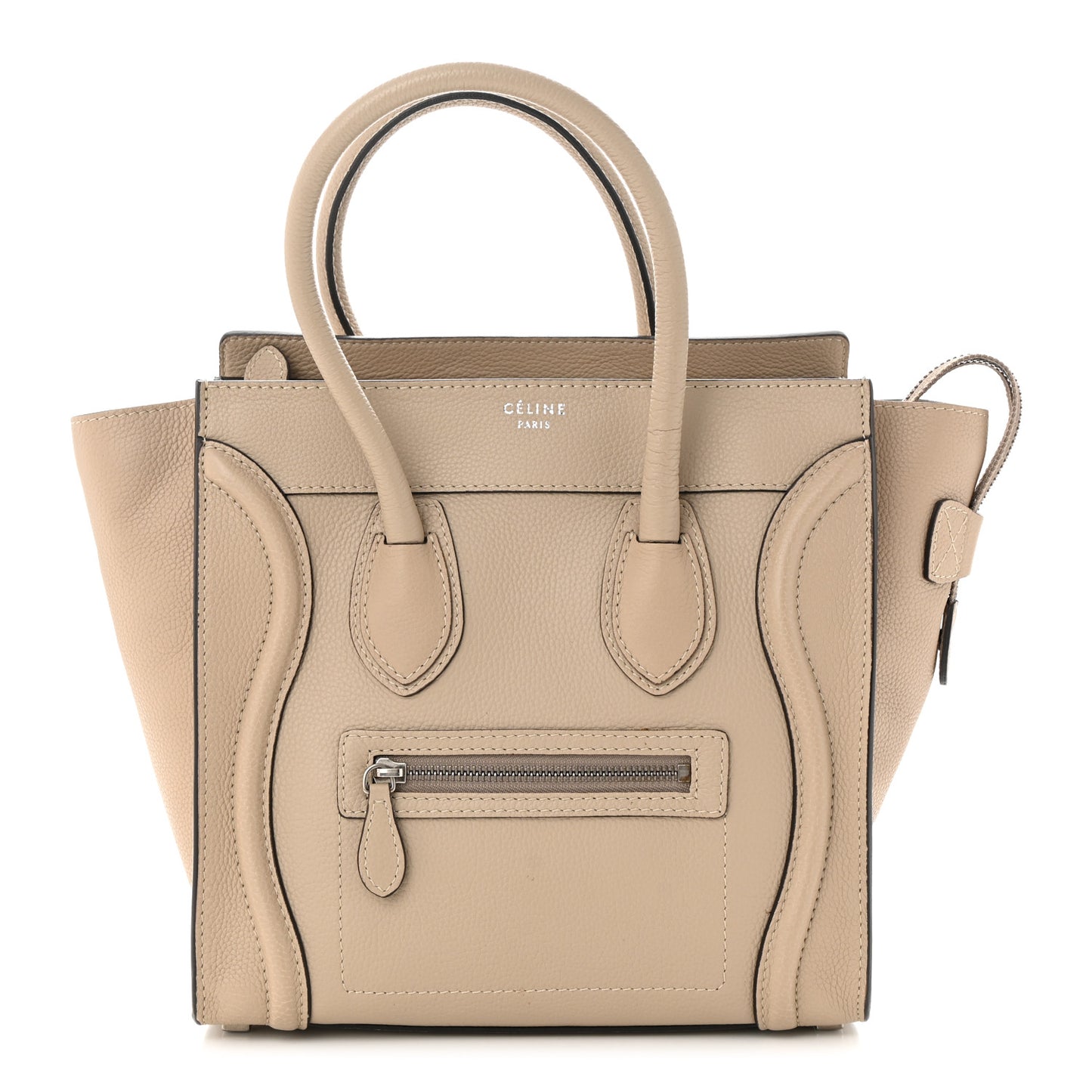 Drummed Calfskin Micro Luggage Dune