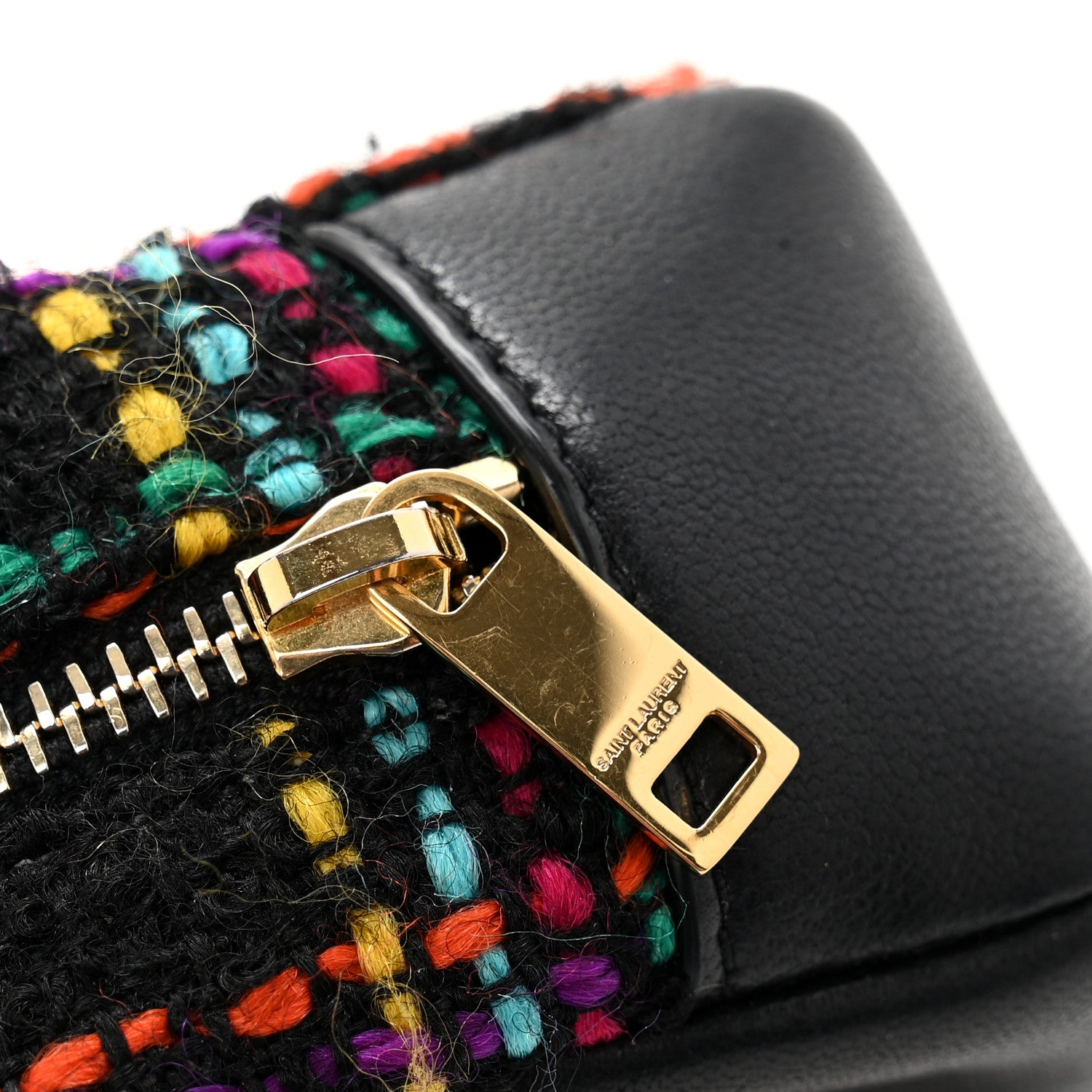 Saint Laurent Boucle Jaime Cube Charm Keychain Black Multicolor 8 of 9