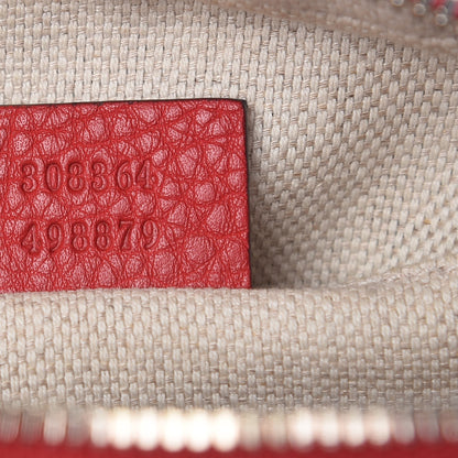 Gucci Pebbled Calfskin Small Soho Disco Bag Tabasco Red 7 of 8