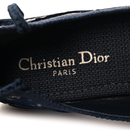 Christian Dior Velvet Oblique Poeme Laced Ballerina Flats 36.5 Blue 8 of 8