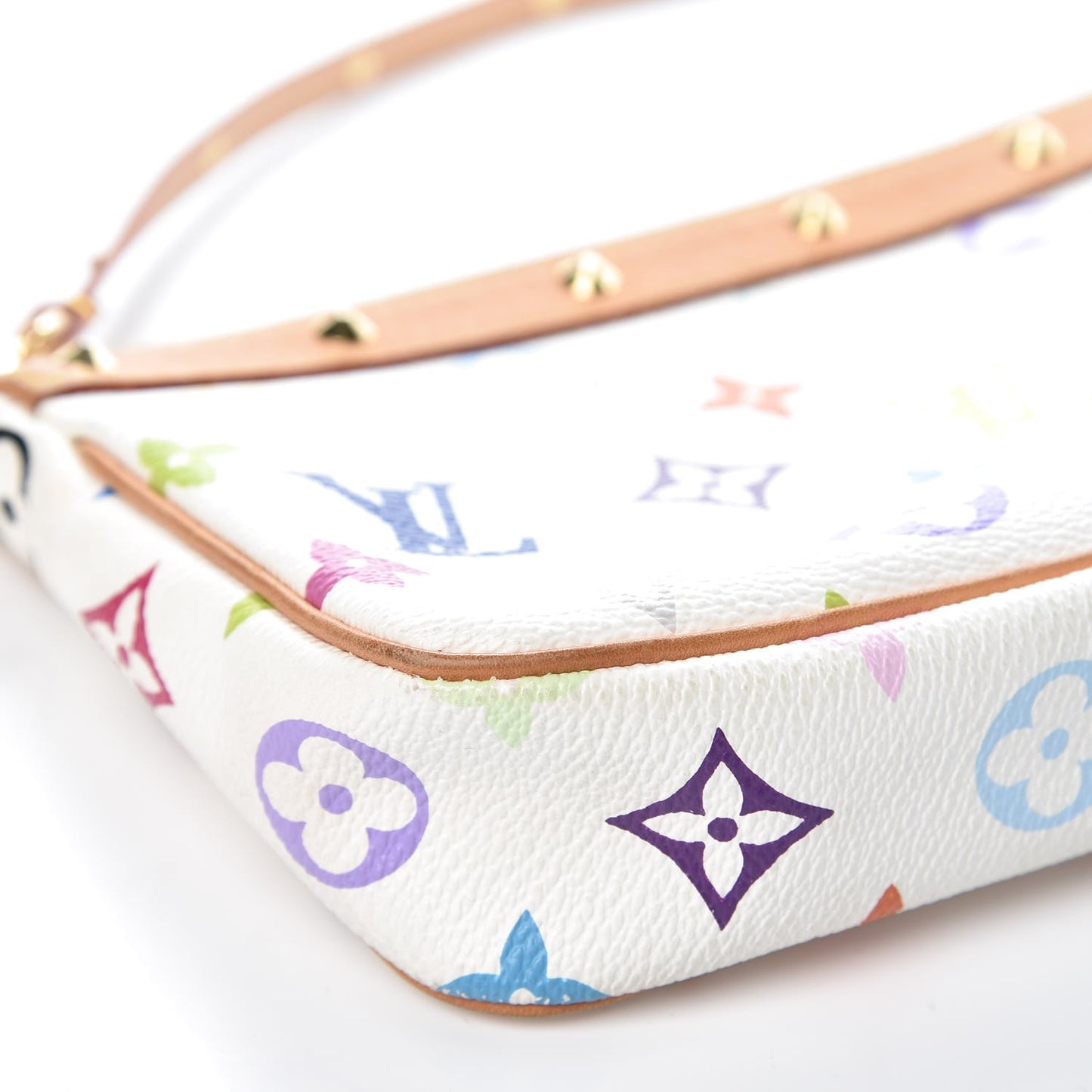 Monogram Multicolor Pochette Accessories White