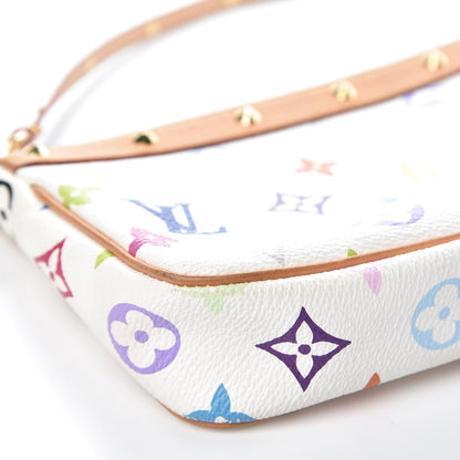 Louis Vuitton Monogram Multicolor Pochette Accessories White 9 of 10