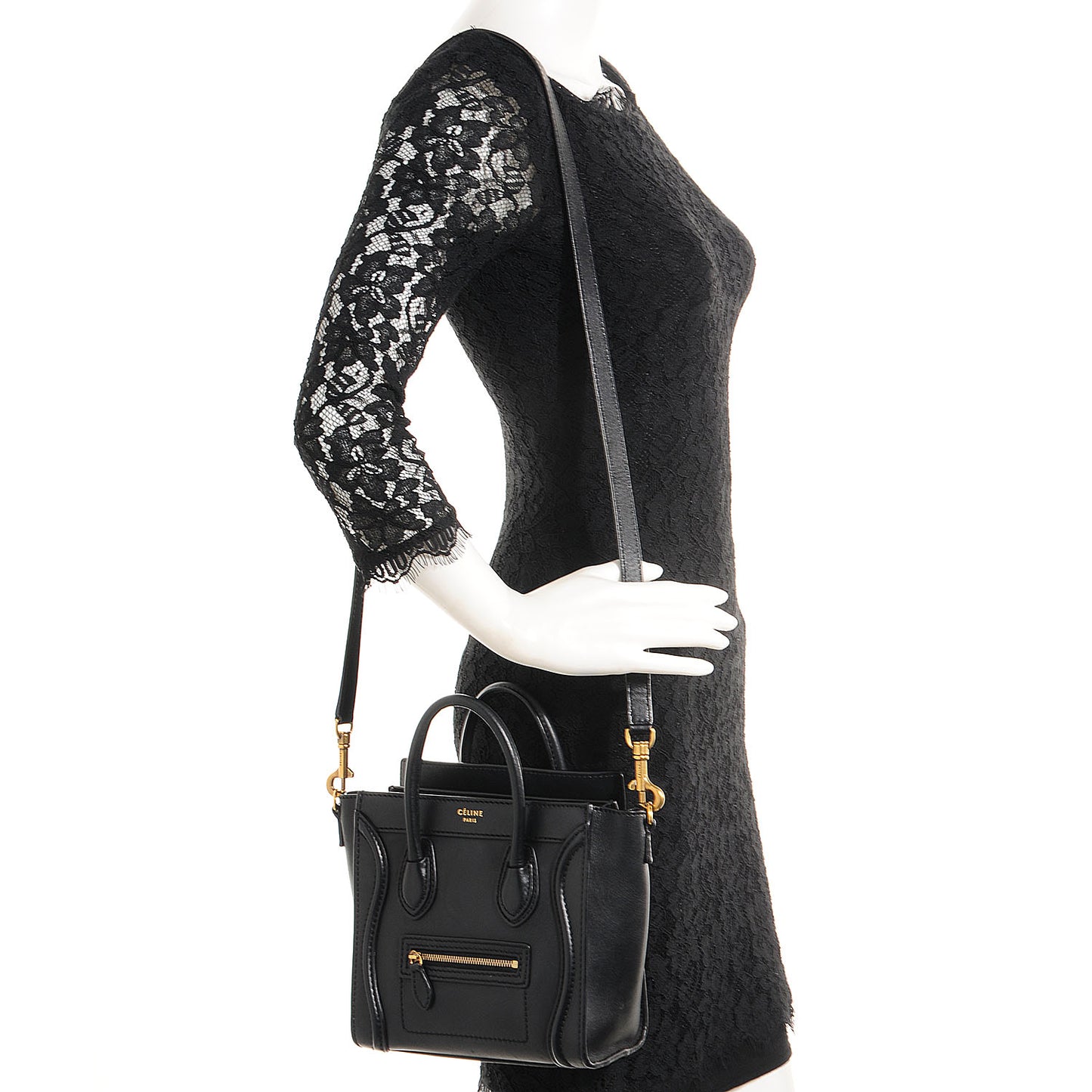 Smooth Calfskin Nano Luggage Black