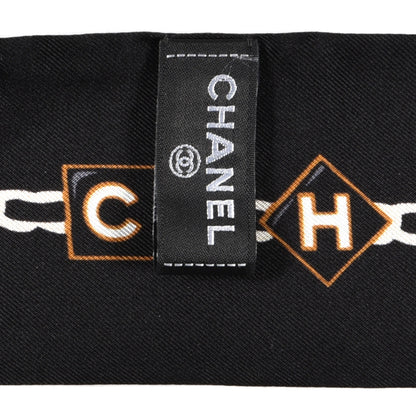 Chanel Silk CC Charms Slim Bandeau Scarf Black 3 of 3