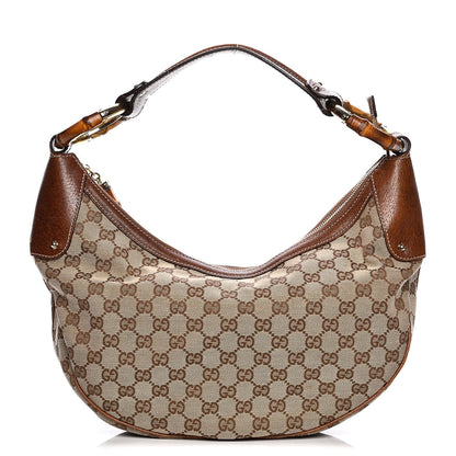 Gucci Monogram Bamboo Ring Hobo Brown 1 of 9