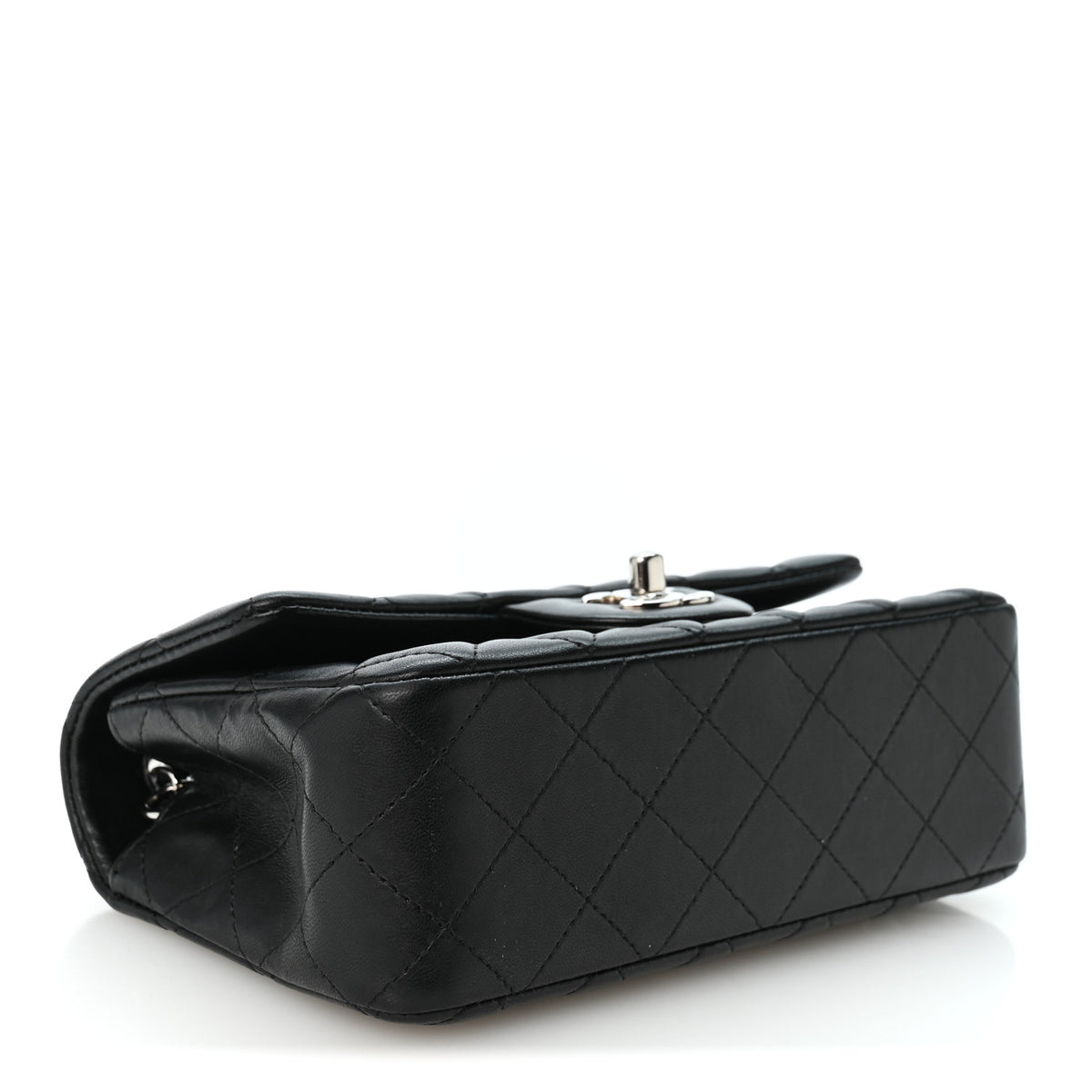 Chanel Lambskin Quilted Mini Rectangular Flap Black 4 of 11