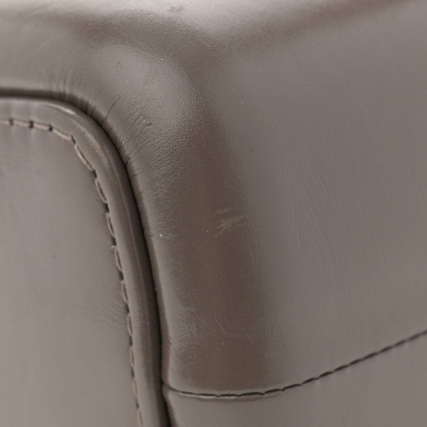 Aged Calfskin Quilted Large Gabrielle Hobo Grey