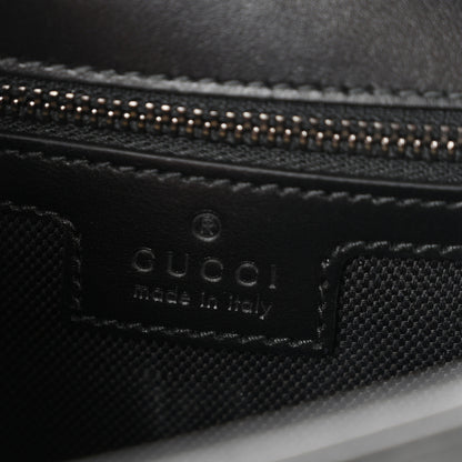 Gucci Calfskin Matelasse Monochrome Small GG Marmont Shoulder Bag Black 5 of 9