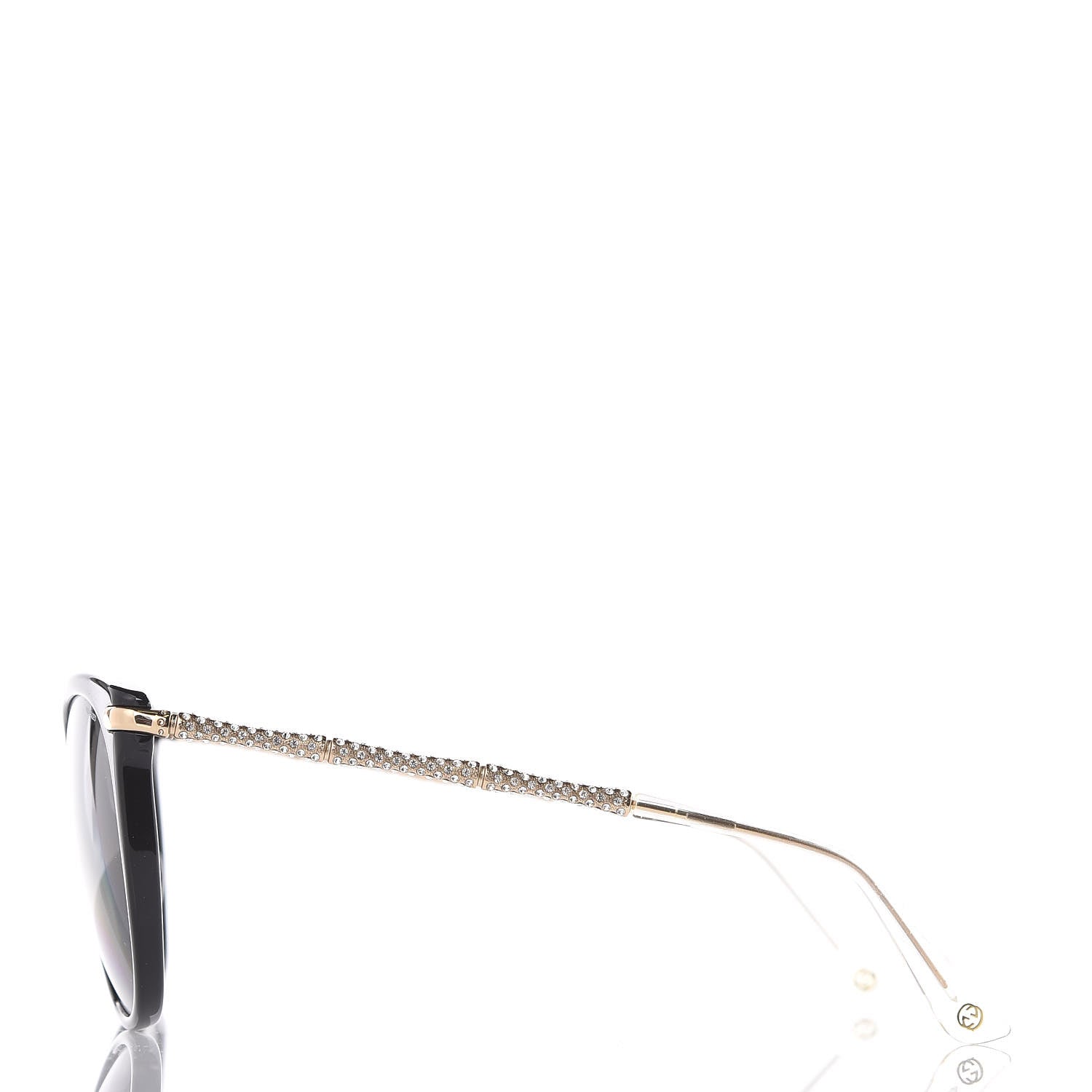 Gucci Crystal Bamboo Cat Eye GG 3777/N/F/S Sunglasses Gold 2 of 9