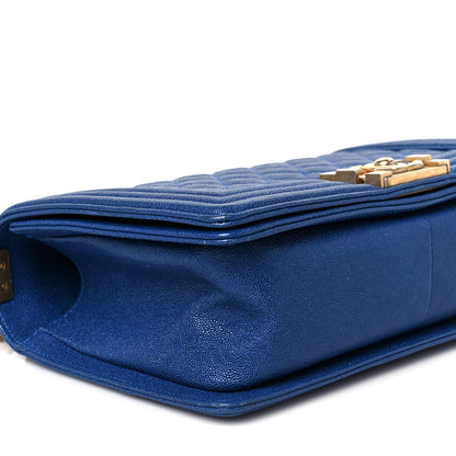 Chanel Iridescent Caviar Quilted Medium Boy Flap Blue 9 of 10
