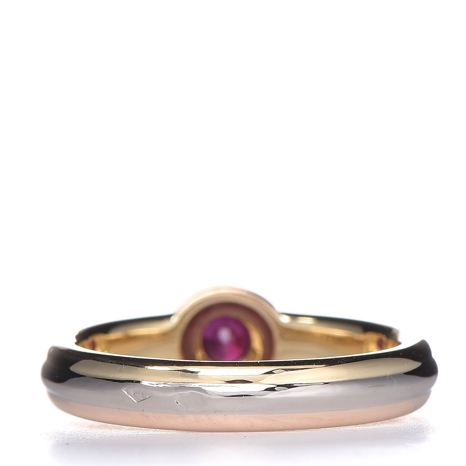 Cartier 18K Pink Yellow White Gold Ruby Ring 49 4.75 4 of 6