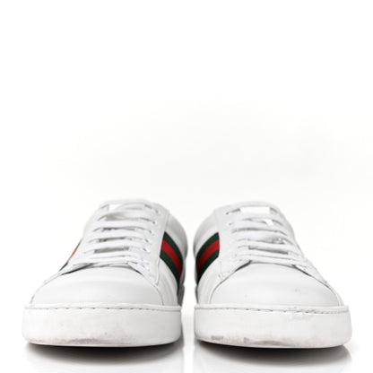 Gucci Calfskin Ayers Web Mens Ace Sneakers 10.5 White Green 2 of 9