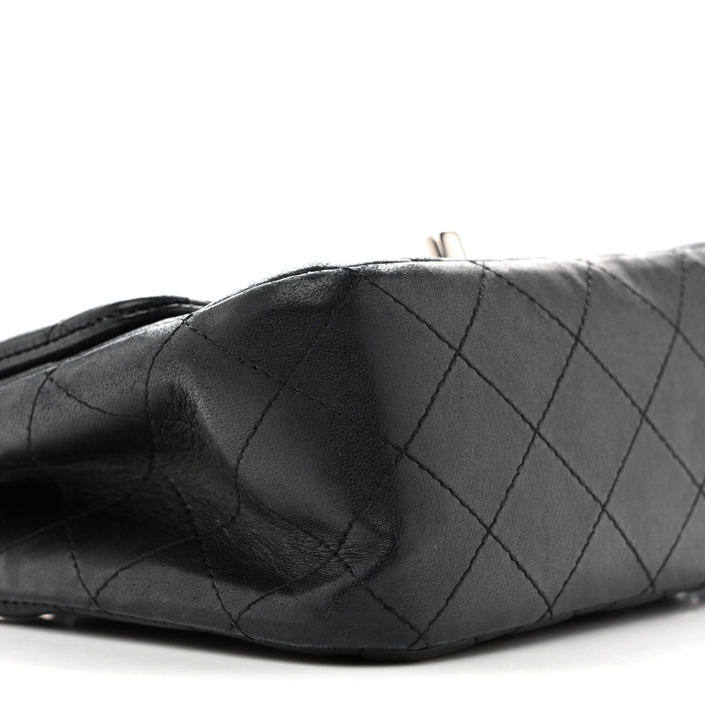 Lambskin Quilted Mini Square Flap Black