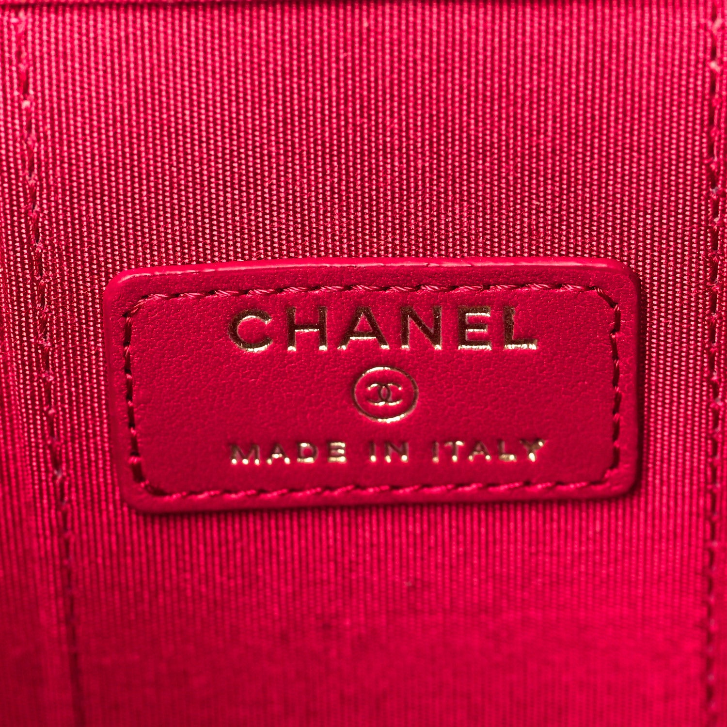 Chanel Lambskin Quilted Ombre Top Handle Mini Vanity Case With Chain Dark Pink 5 of 9