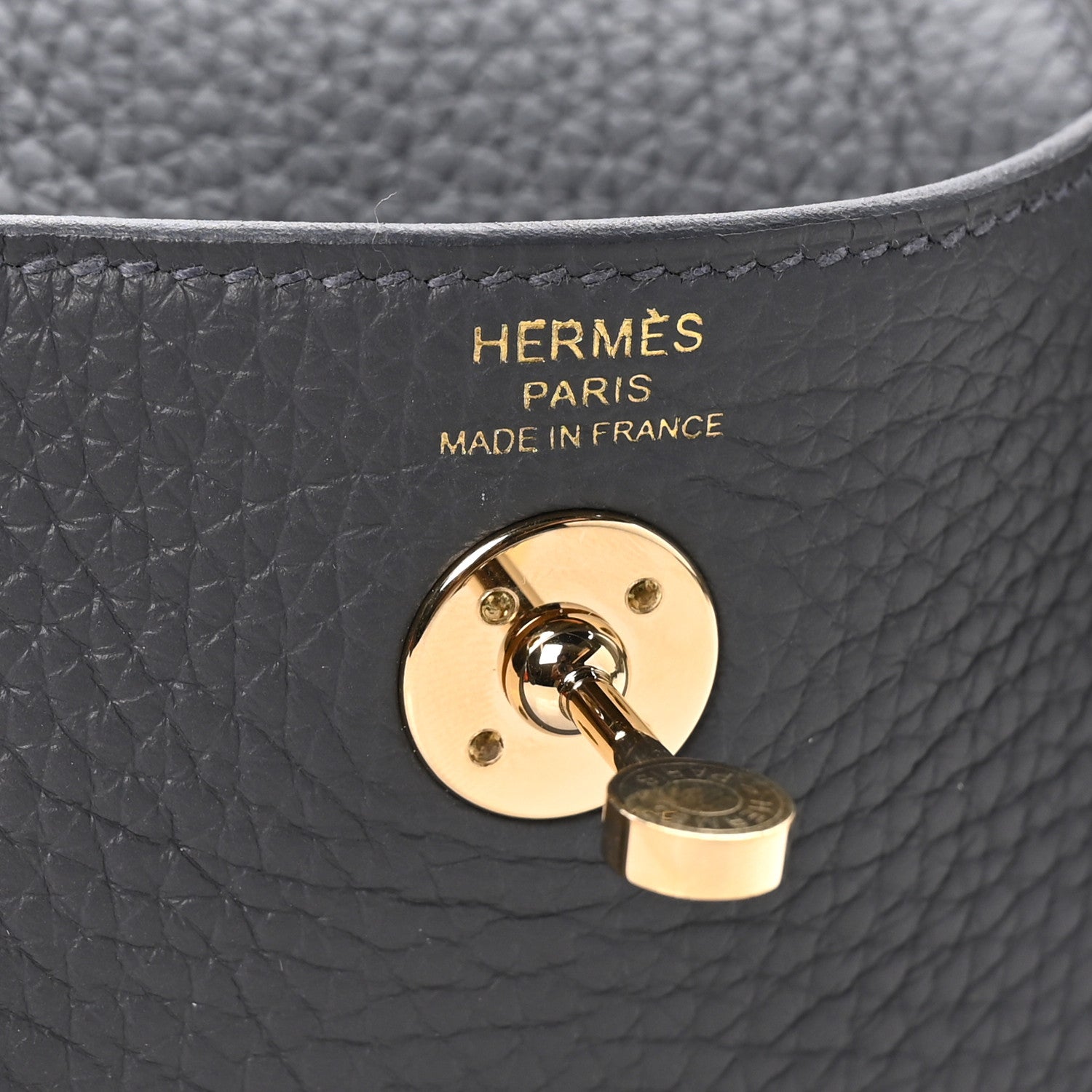 Hermes Taurillon Clemence Mini Lindy 20 Gris Misty 6 of 10