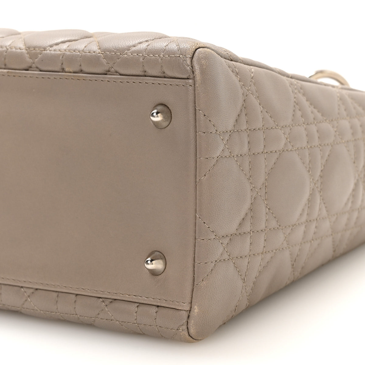 Lambskin Cannage Medium Lady Dior Grey