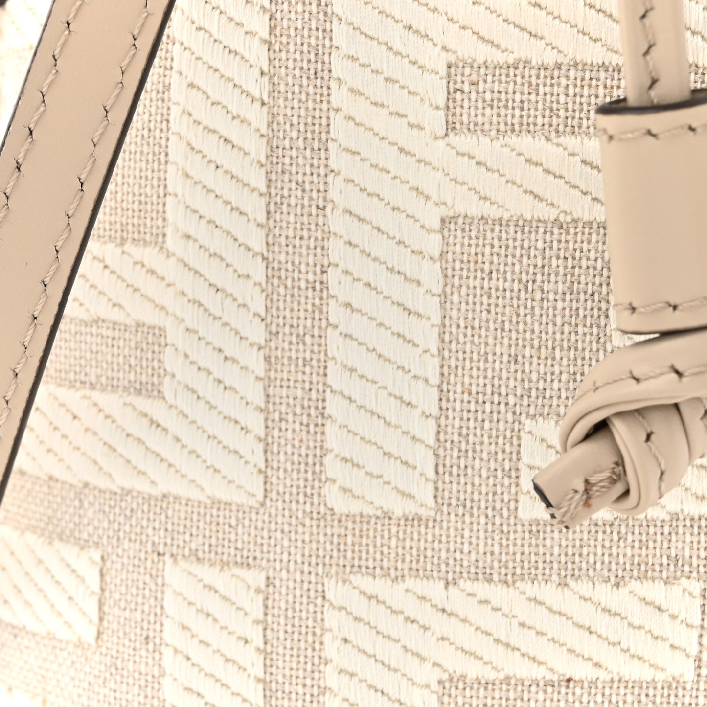 Canvas Nappa F is Fendi FF Embroidered Mini Mon Tresor Bucket Bag White Nuvola