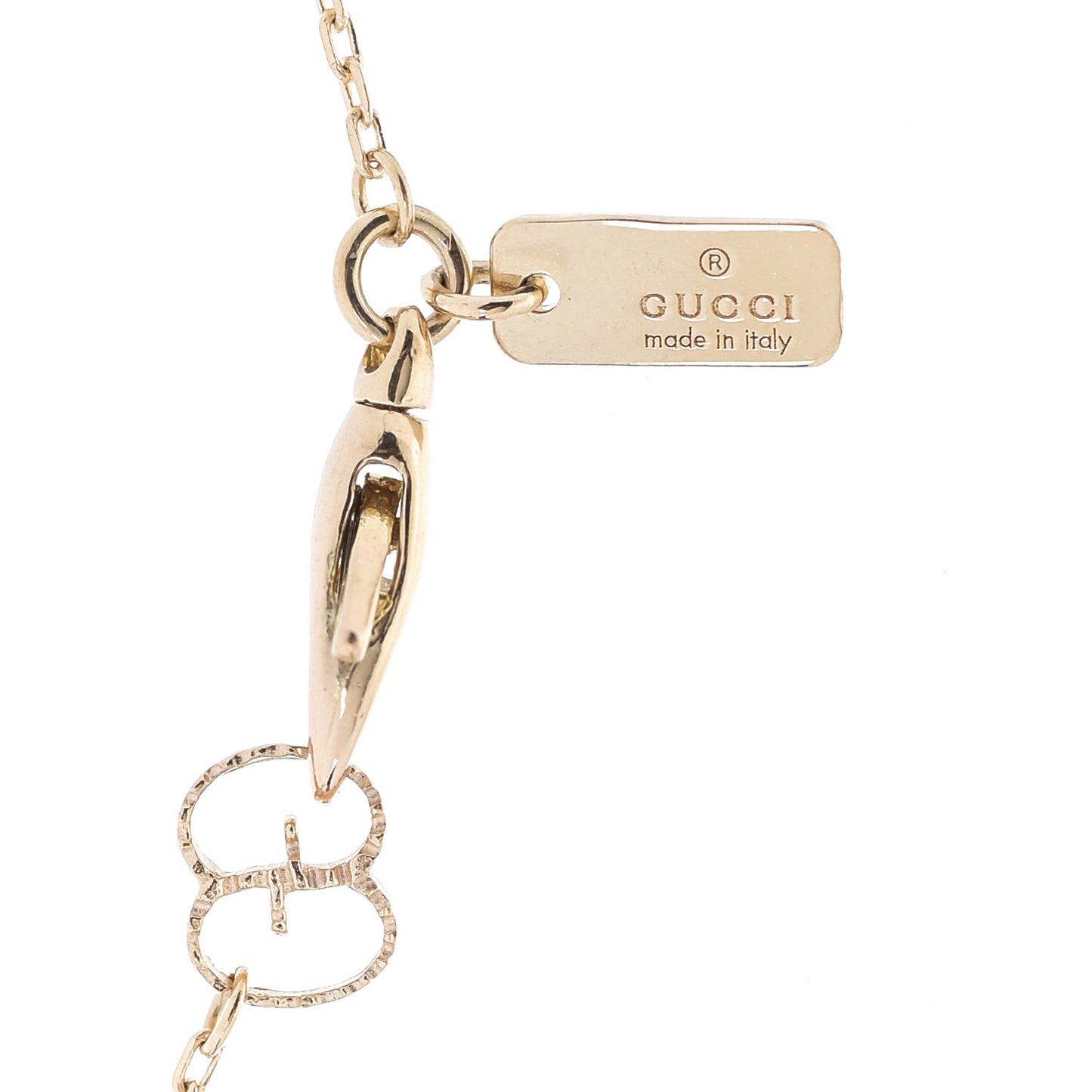 18K Yellow Gold Enamel Icon Blooms Necklace White