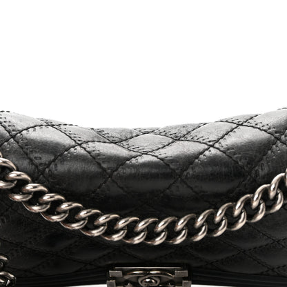 Chanel Calfskin Double Stitch Medium Boy Flap Black 16 of 16