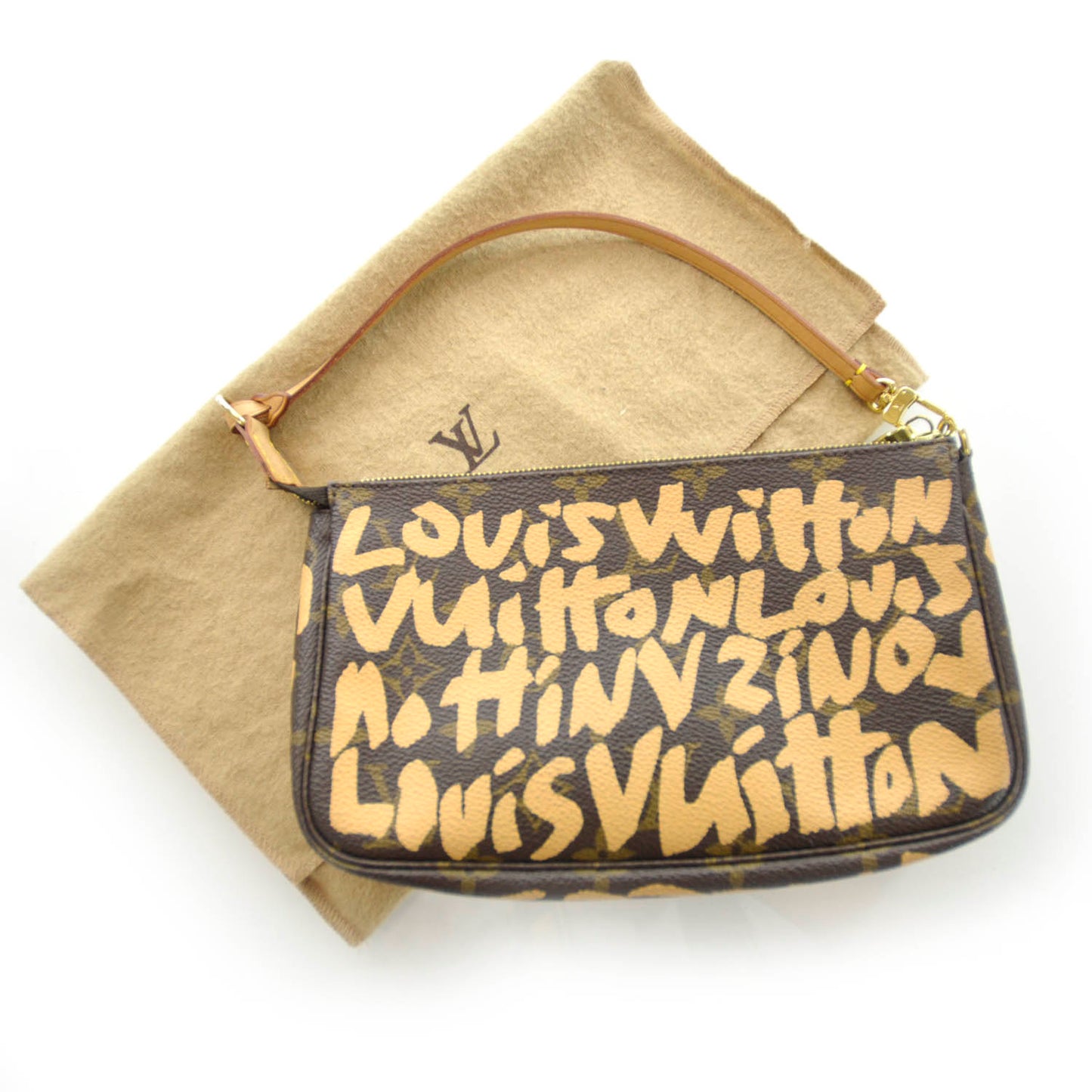Monogram Graffiti Pochette Accessories Peach