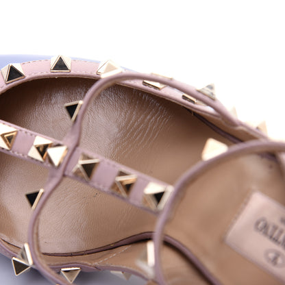 Valentino Garavani Calfskin Nappa Rockstud Ankle Strap 100mm Pumps 39 Grey Blue Poudre 14 of 16
