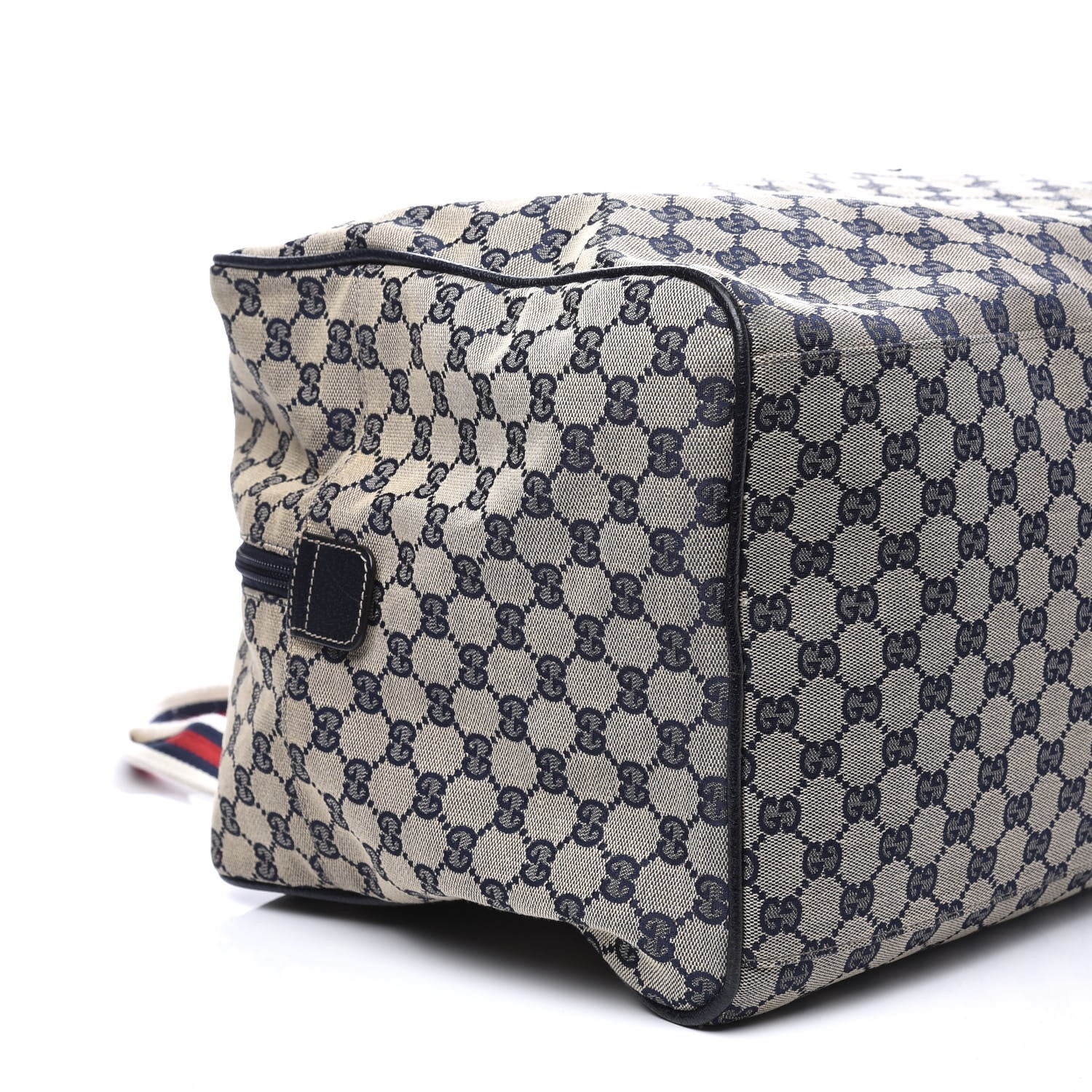 Gucci GG Monogram Web Medium Collapsable Carry On Duffle Navy 5 of 12