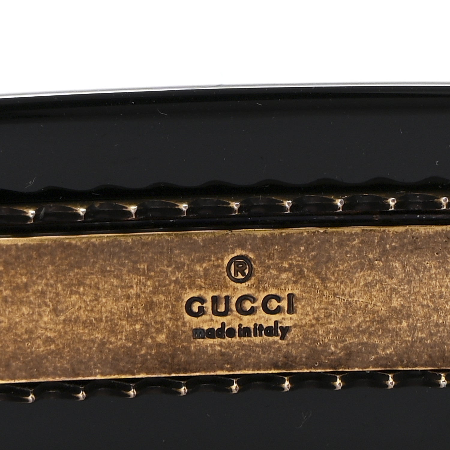 Gucci Resin Crystal Single Hair Barrette Black 3 of 3