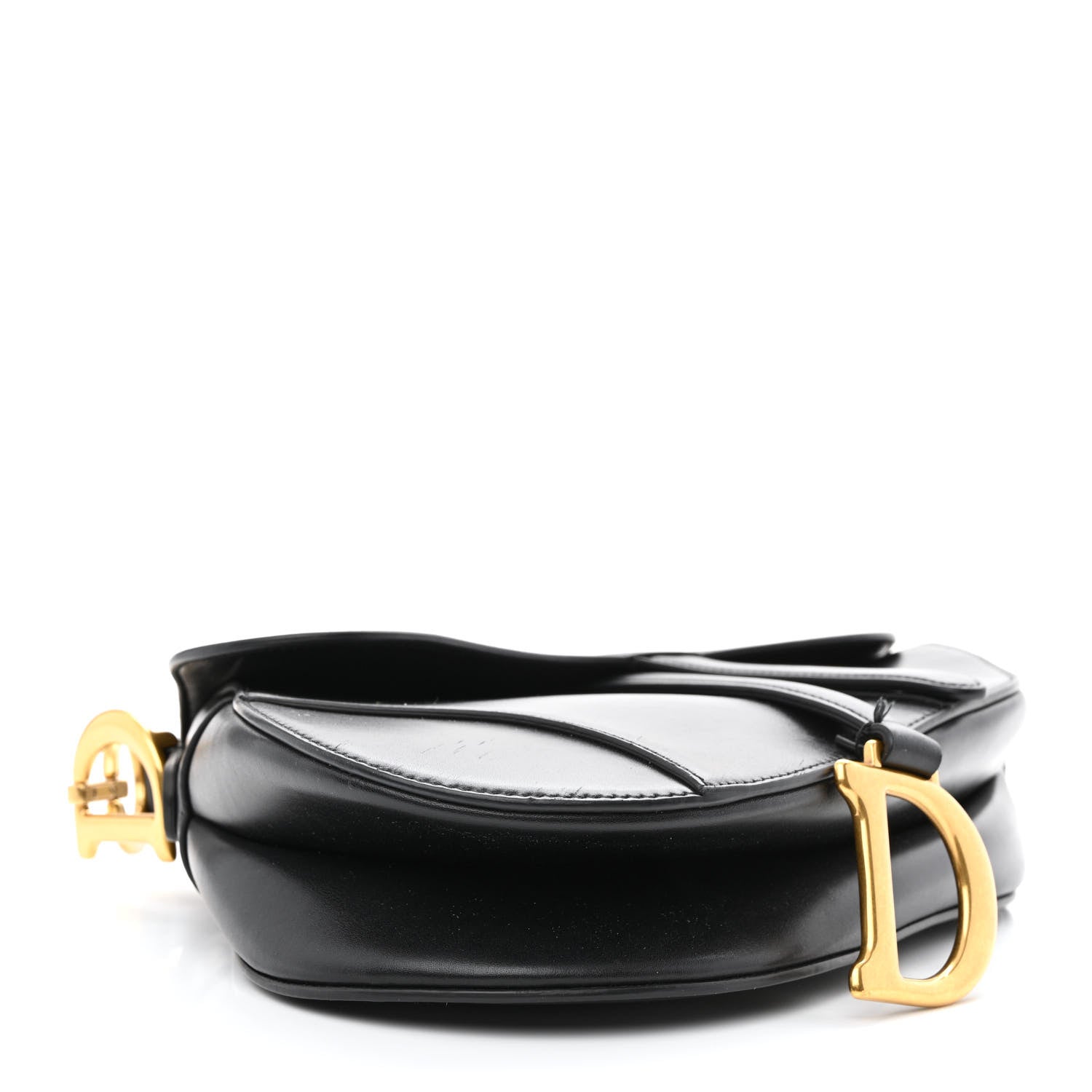 Christian Dior Calfskin Saddle Bag Black 4 of 12