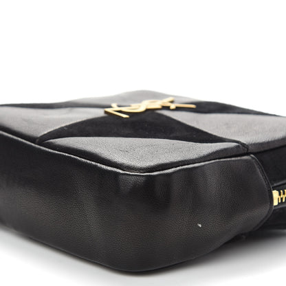 Saint Laurent Lambskin Suede Patchwork Monogram Jamie Cube Black 9 of 10