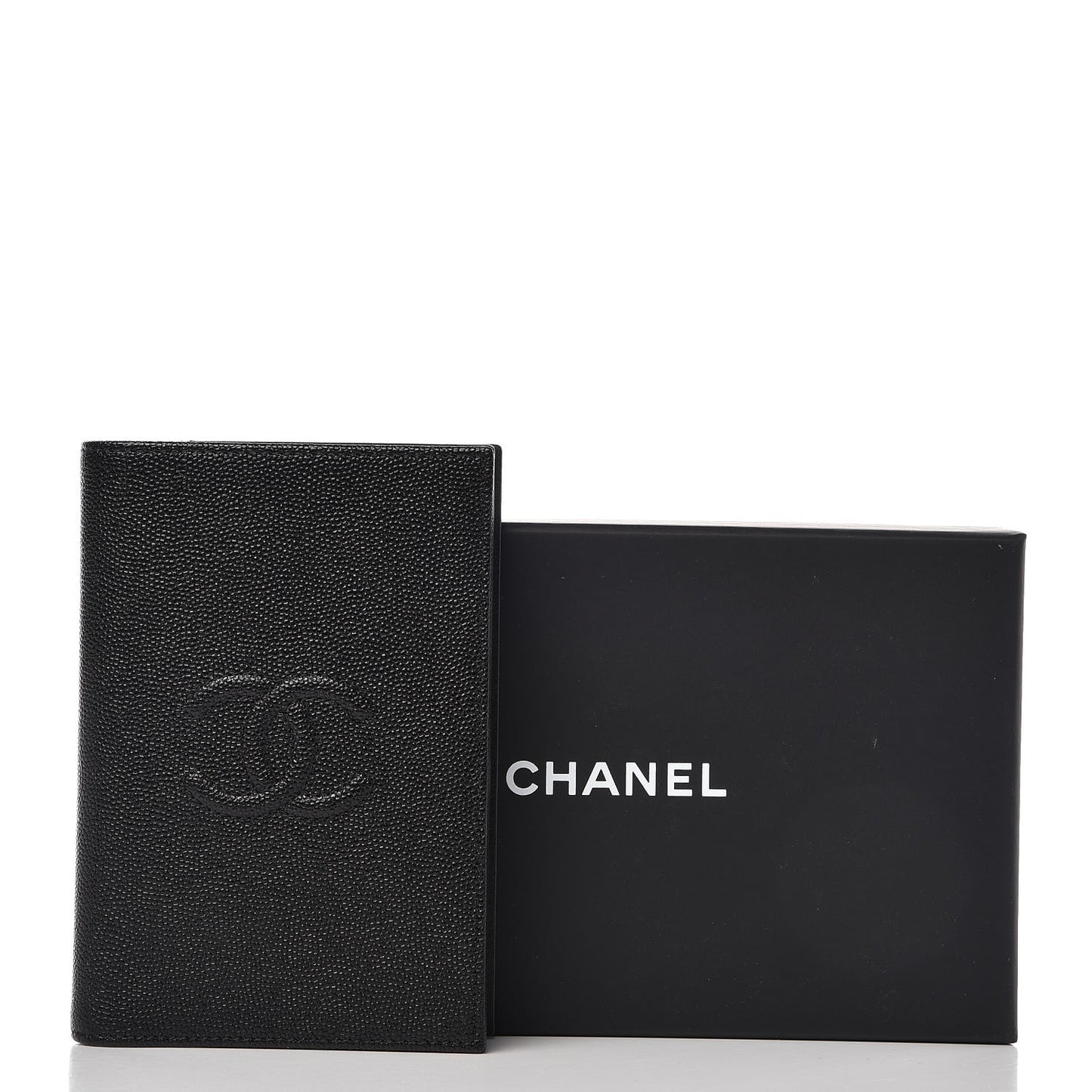 Caviar Timeless Passport Holder Black