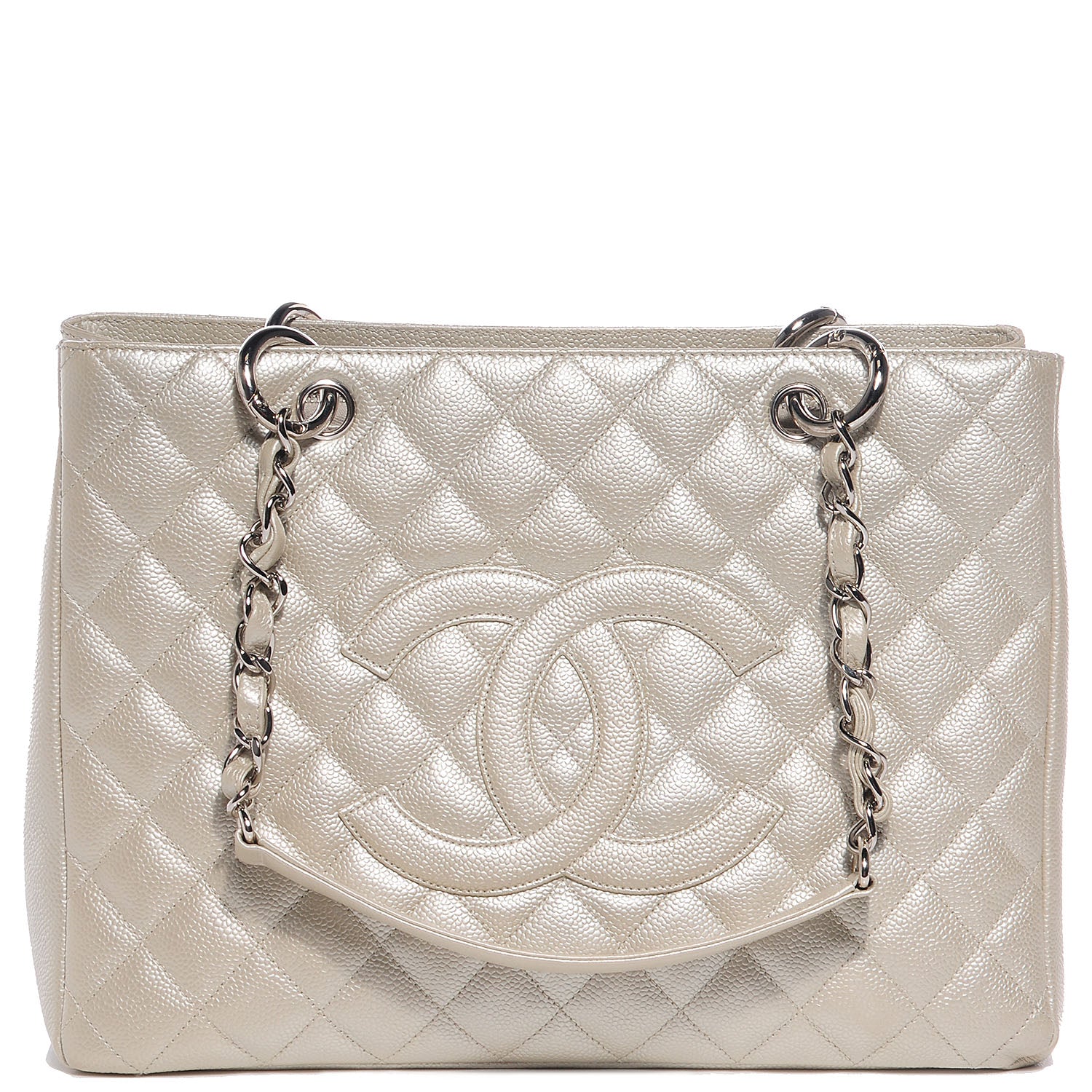 Chanel Caviar Quilted Grand Shopping Tote GST Pearl 7 of 7