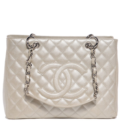 Chanel Caviar Quilted Grand Shopping Tote GST Pearl 7 of 7