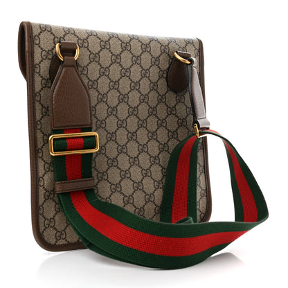 Gucci GG Supreme Monogram Web Medium Neo Vintage Flap Messenger Bag Beige New Acero 3 of 11