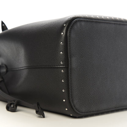 Louis Vuitton Soft Calfskin Lockme Studs Bucket Black 6 of 10