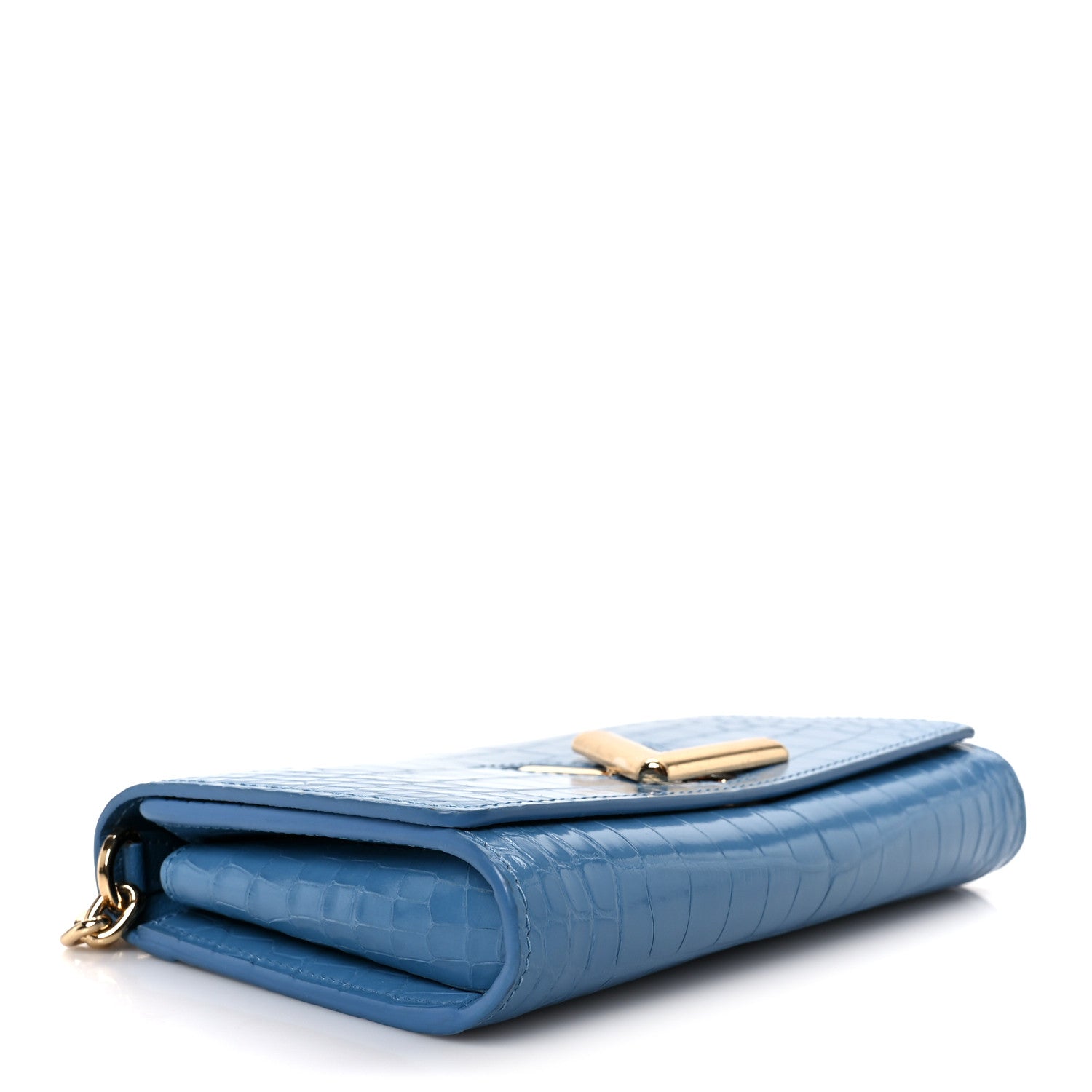 Louis Vuitton ブラスレLVチェーン（ブルー×ライトブルー）箱、袋付 Louis Vuitton Crocodile Twist Chain Wallet Bleuet 1828522