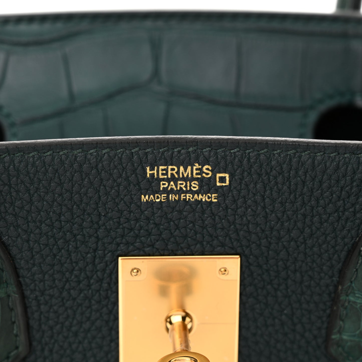 Togo Matte Alligator Birkin Touch 30 Vert Cypress