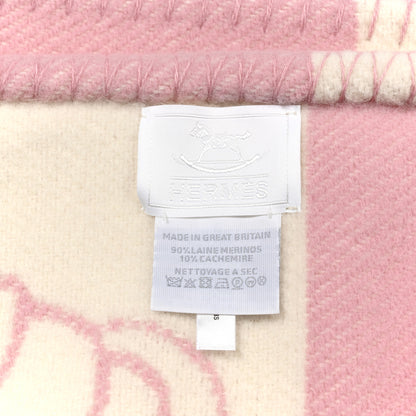Hermes Wool Cashmere Adada Avalon Baby Blanket Rose Lilas 3 of 4