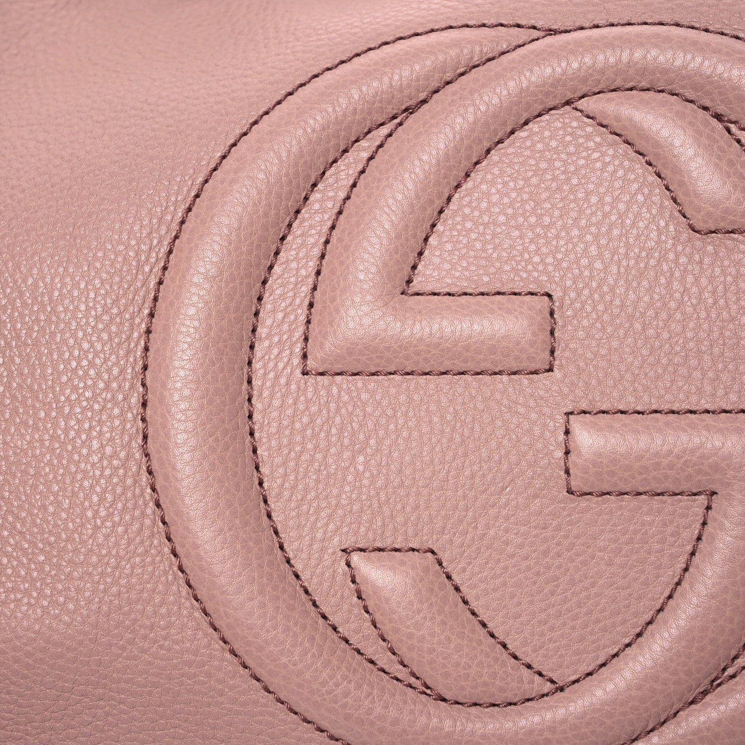 Gucci Pebbled Calfskin Medium Soho Chain Shoulder Bag Dark Cipria 9 of 13