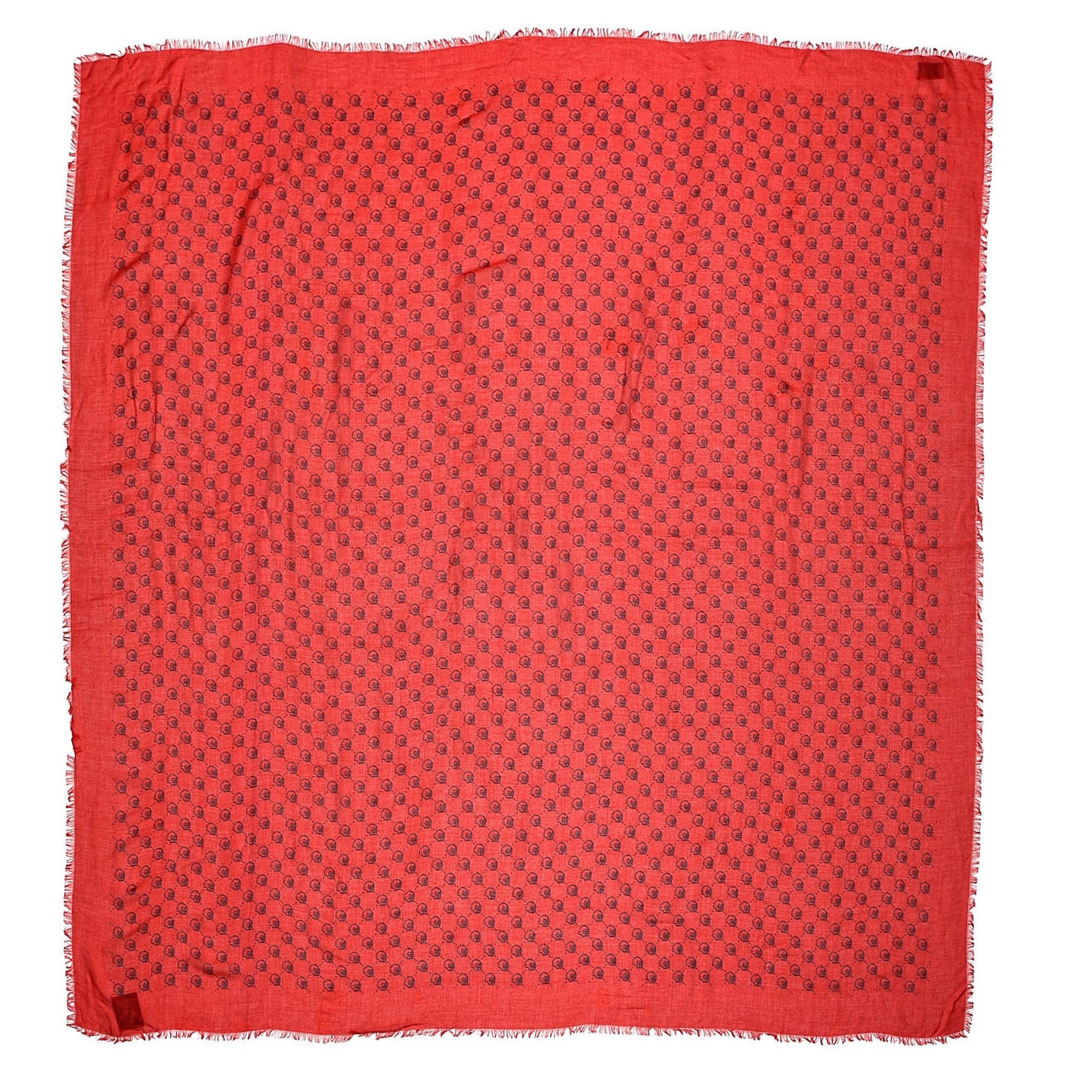 Modal Silk Twill GG Hamlet Square Scarf Flame Blue