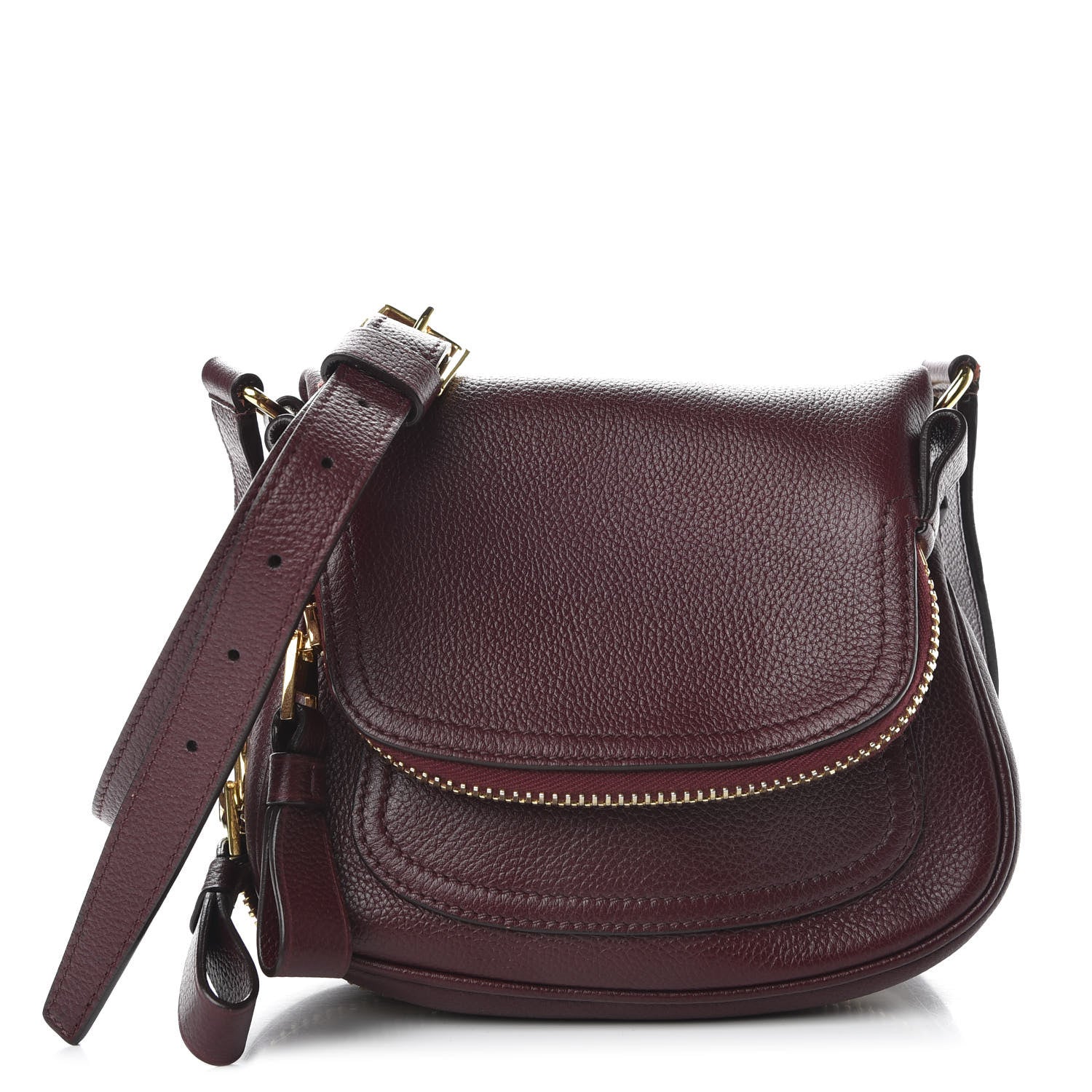 Tom Ford Calfskin Mini Jennifer Crossbody Bag Oxblood 1 of 9