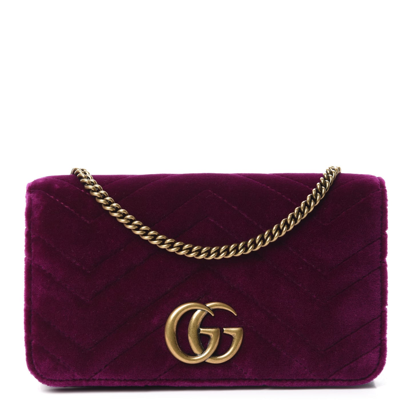 Velvet Matelasse GG Marmont Mini Bag Fuchsia Violet Cyclamen