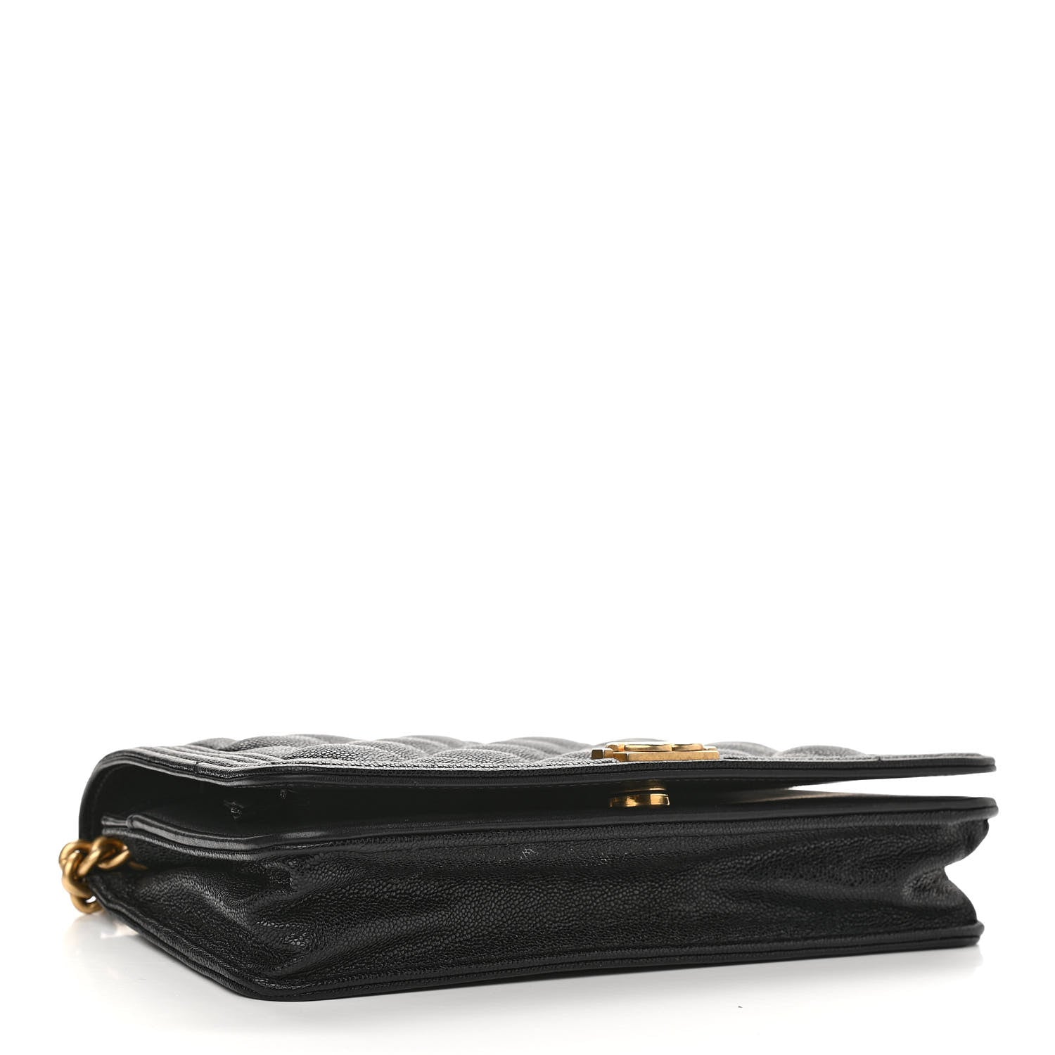 Chanel Caviar Quilted Boy Wallet On Chain WOC Black 4 of 13