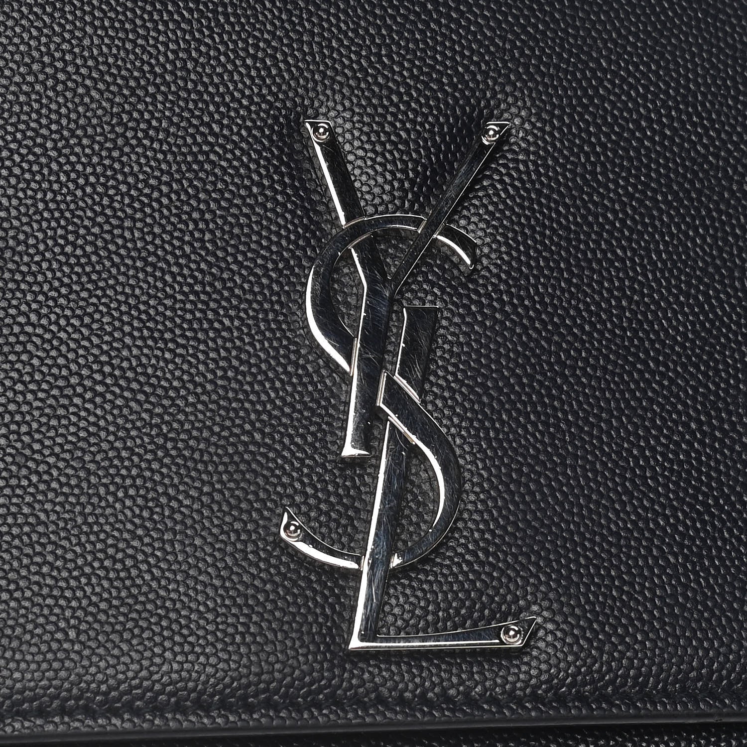 Saint Laurent Grain De Poudre Medium Classic Monogram Kate Satchel Deep Marine 10 of 15