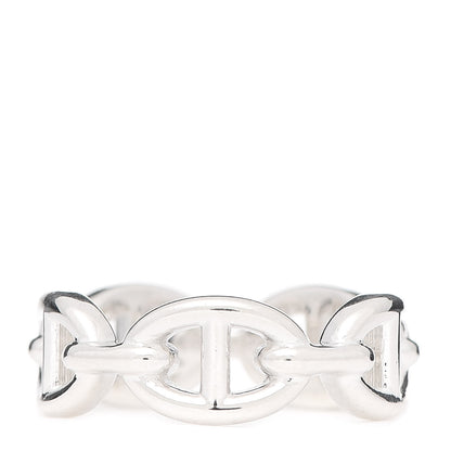 Hermes Sterling Silver PM Chaine d'Ancre Enchainee Band Ring 52 6 3 of 7