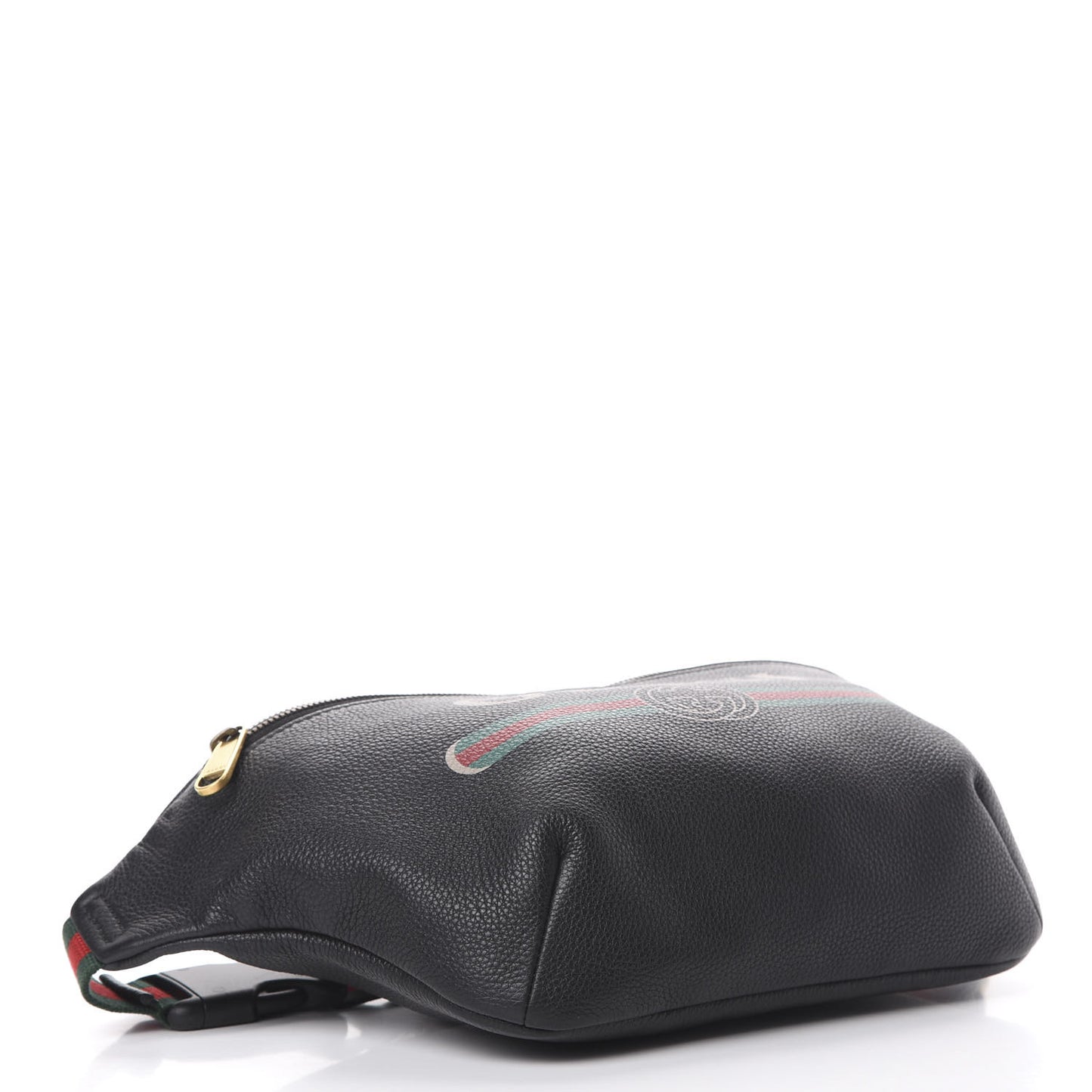 Grained Calfskin Logo Belt Bag Black