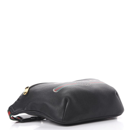 Gucci Grained Calfskin Logo Belt Bag Black 3 of 9