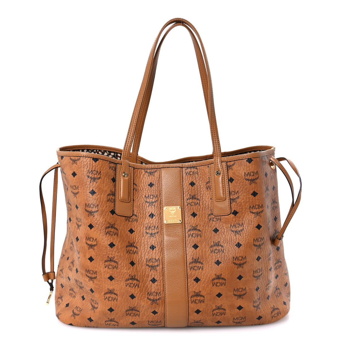 Visetos Large Liz Reversible Shopper Tote Cognac